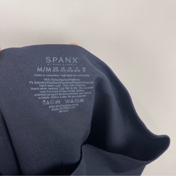 SPANX Look at Me Now Seamless Ankle Leggings Women's Size Medium Blue - Picture 6 of 6